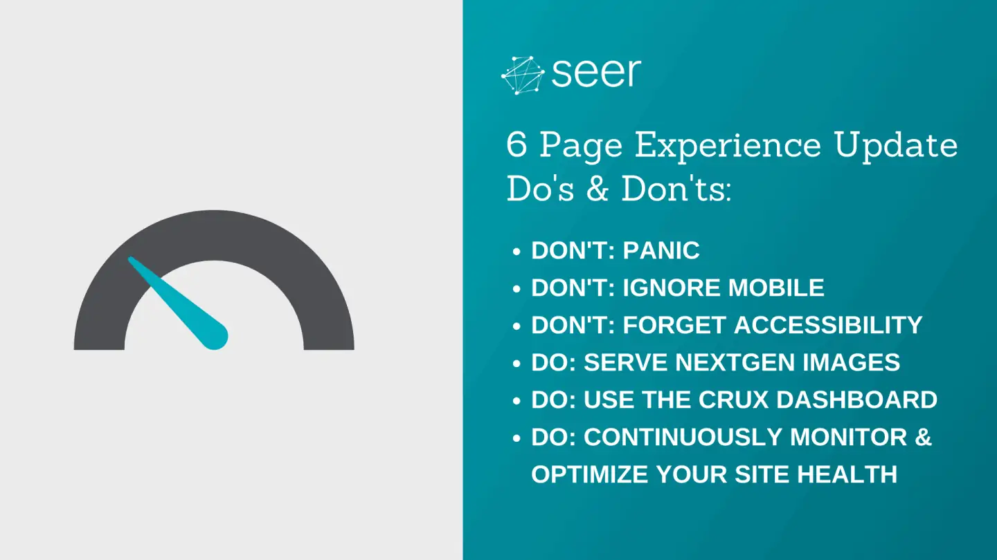 6 Dos & Don'ts to Prepare for the Page Experience Update
