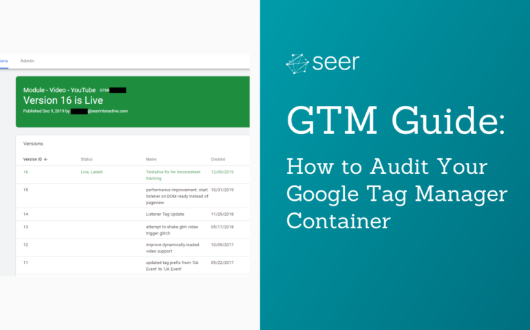 Google Tag Manager Guide: Container Audit