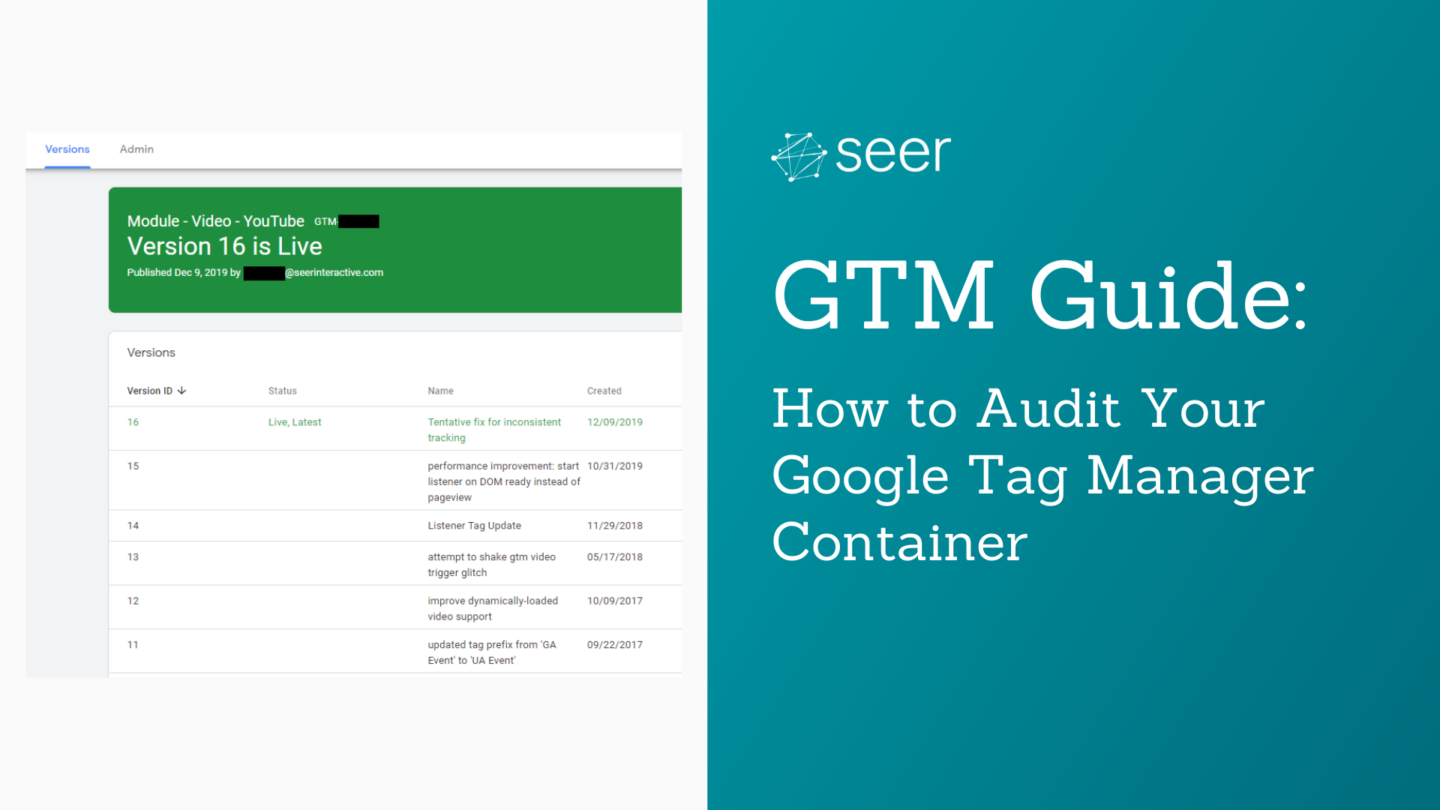 Google Tag Manager Guide: Container Audit