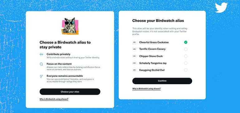Twitter Will Now Let Birdwatch Contributors Use Aliases in Their Reports