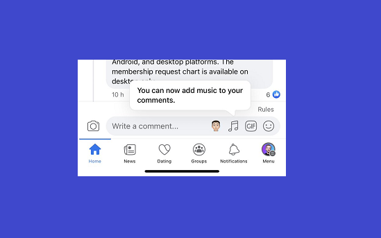 Facebook Adds Music Clips in Comments to Add New Context to Your Replies