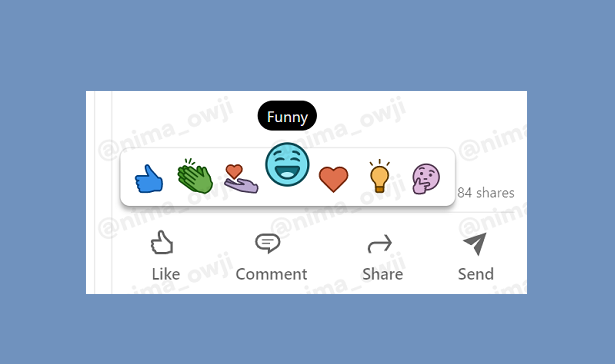 LinkedIn's 'Funny' Reaction Looks to be Getting Closer to Release