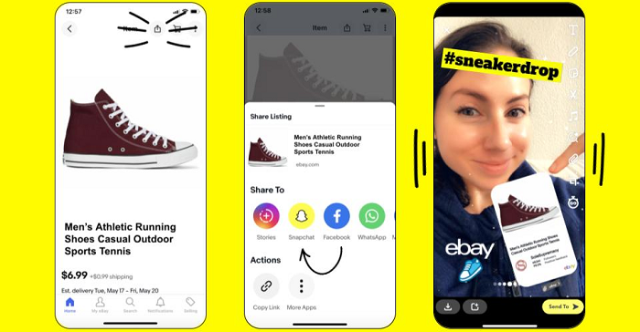 Snapchat Launches New Option to Display eBay Listings in Snaps