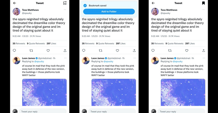 Twitter Previews New Bookmarks UI, Making the Functionality Easier to Access