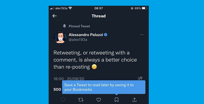 Twitter Updates Bookmarks UI, Counts Bookmarks as Partial Likes
